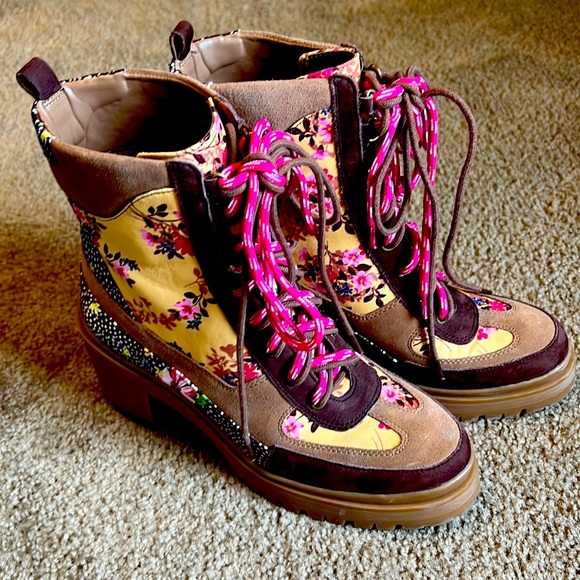 Gianni Bini Shoes - Gianni Bini Throwback Patchwork Combat Boots